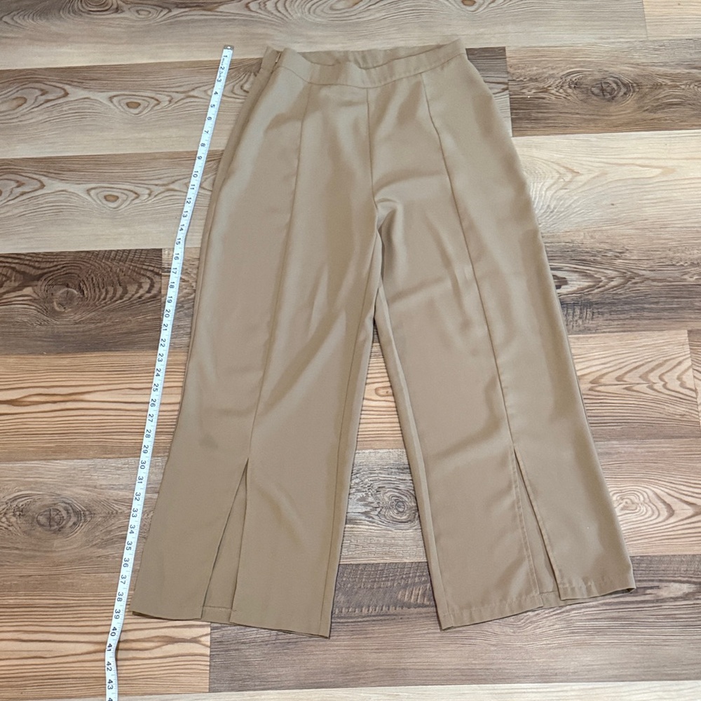 SHEIN Tan Wide Leg Pants